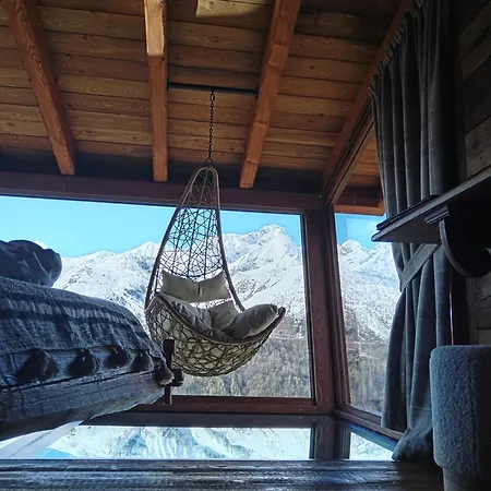 بيت خشبي Skylodge 'il Rifugio Dell'anima' Usseglio